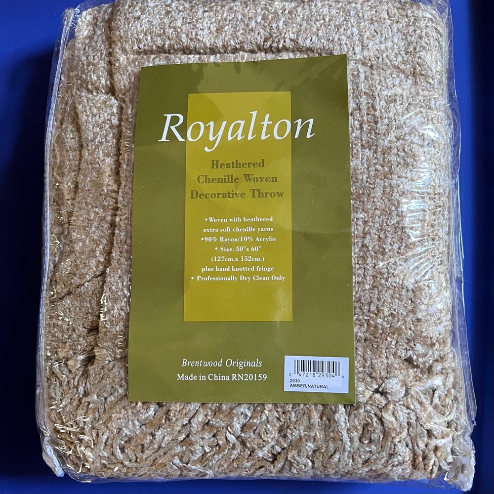 Royalton Heathered Chenille Woven Throw